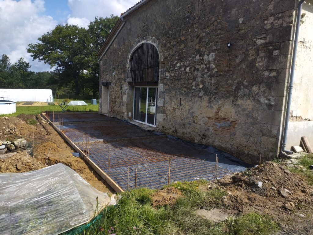 dalle béton sur la commune Cauvignac