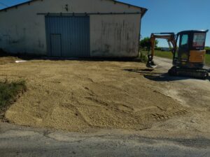 Réalisation d’un parking à Saint Pierre de Mons près de Langon