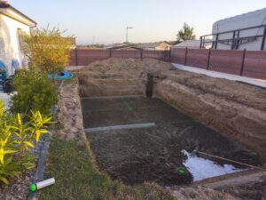 Terrassement d’une piscine à coque – Berthez